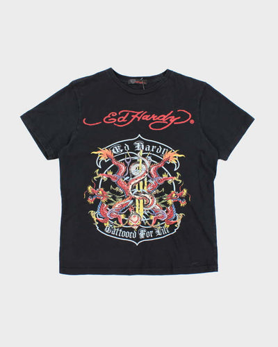 Vintage Y2K Ed Hardy Tattoo Graphic T-Shirt - L