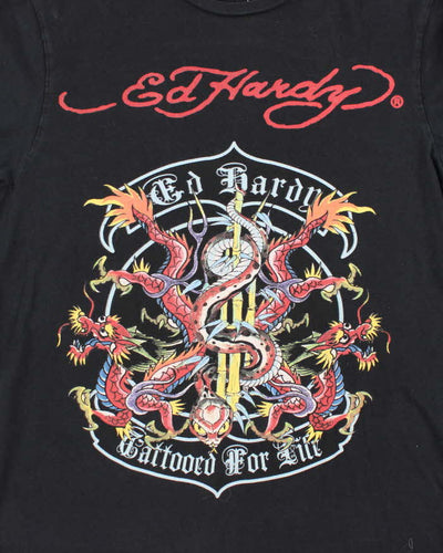 Vintage Y2K Ed Hardy Tattoo Graphic T-Shirt - L