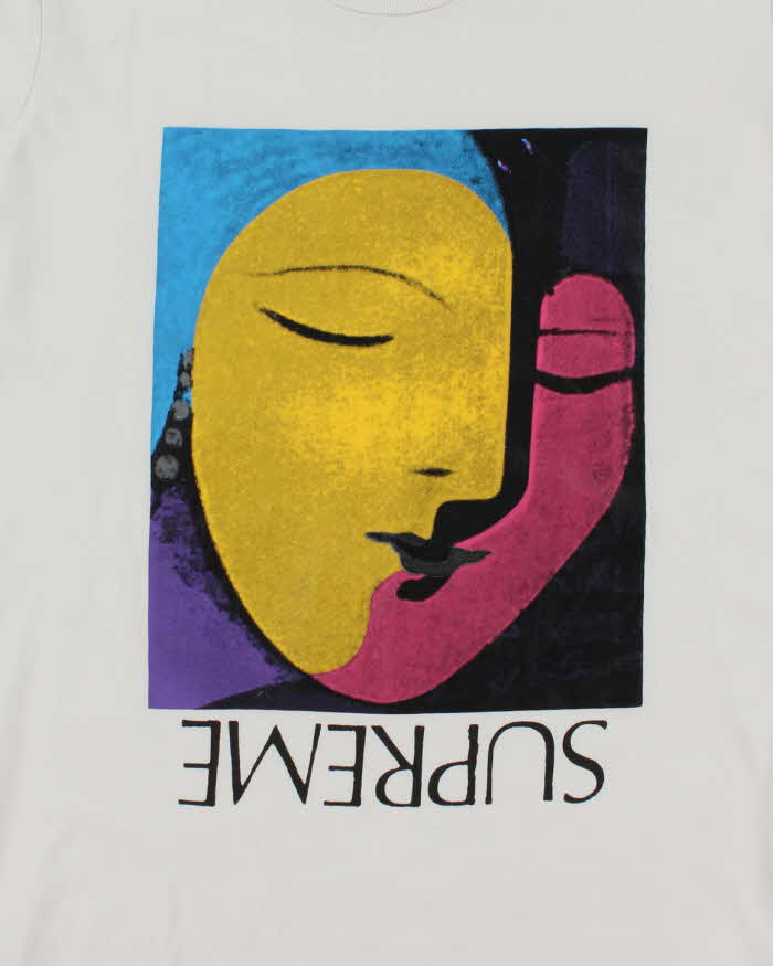 Supreme New York Abstract Art Graphic T-Shirt - S