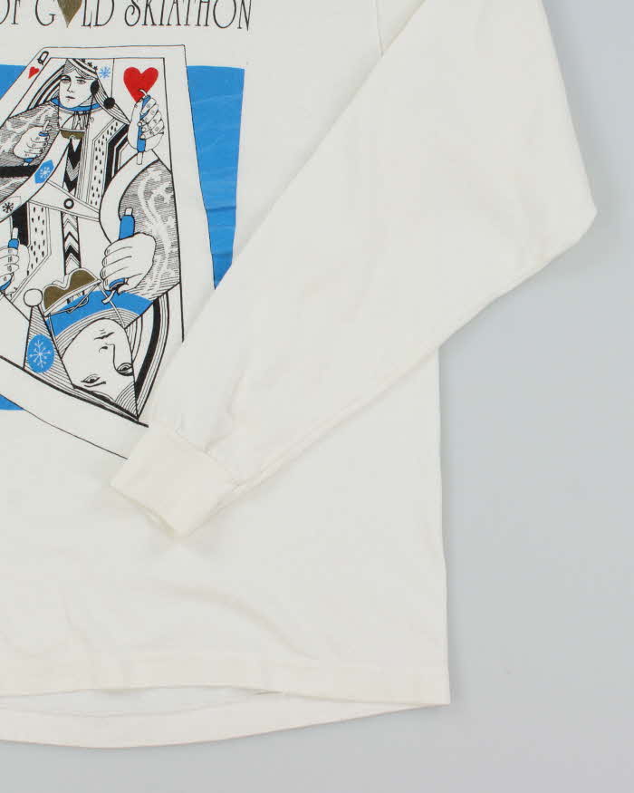Vintage 90's Heart of Gold Skiathon Queen of Hearts Graphic Long Sleeve T-Shirt - L