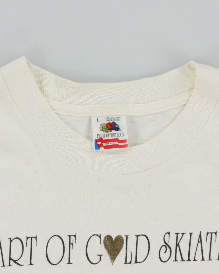 Vintage 90's Heart of Gold Skiathon Queen of Hearts Graphic Long Sleeve T-Shirt - L