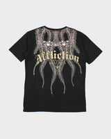 Vintage Y2K Affliction Sequined Snake Graphic T-Shirt - XXL