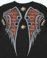 Vintage Y2K Affliction Sequined Gothic Graphic T-Shirt - XXL