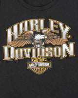Vintage Harley Davidson Eagle Spell Out Graphic T-Shirt - L