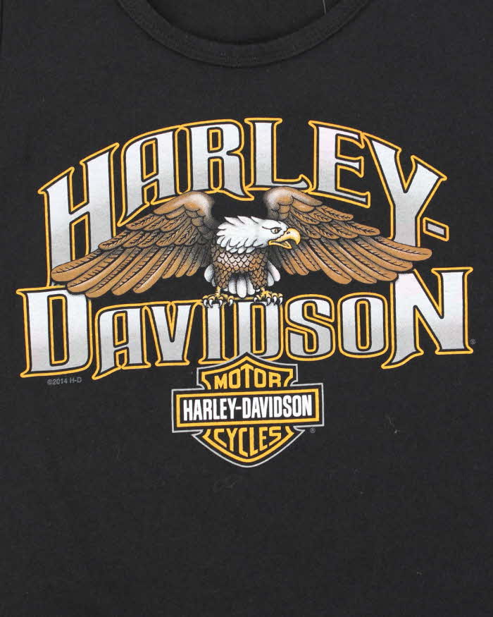 Vintage Harley Davidson Eagle Spell Out Graphic T-Shirt - L
