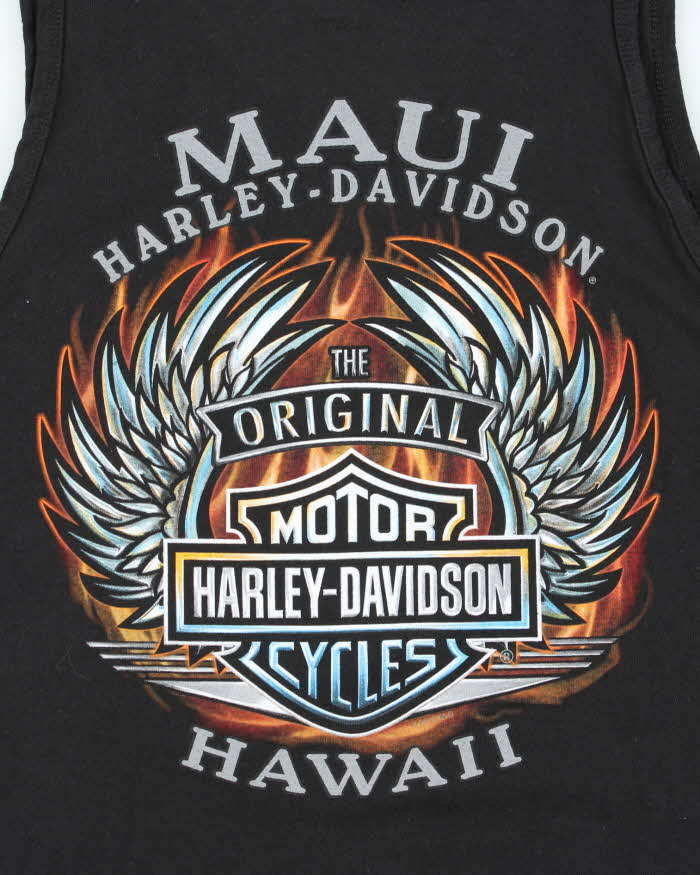 Vintage Harley Davidson Eagle Spell Out Graphic T-Shirt - L