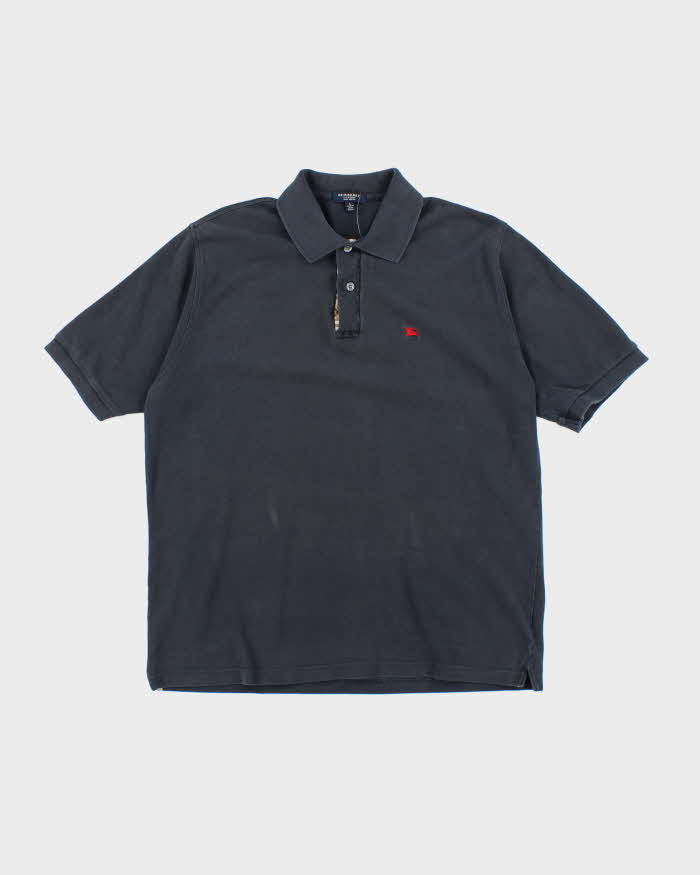 Vintage Y2K Burberry London Small Logo Polo Shirt - L