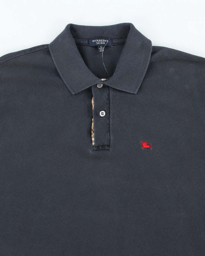 Vintage Y2K Burberry London Small Logo Polo Shirt - L
