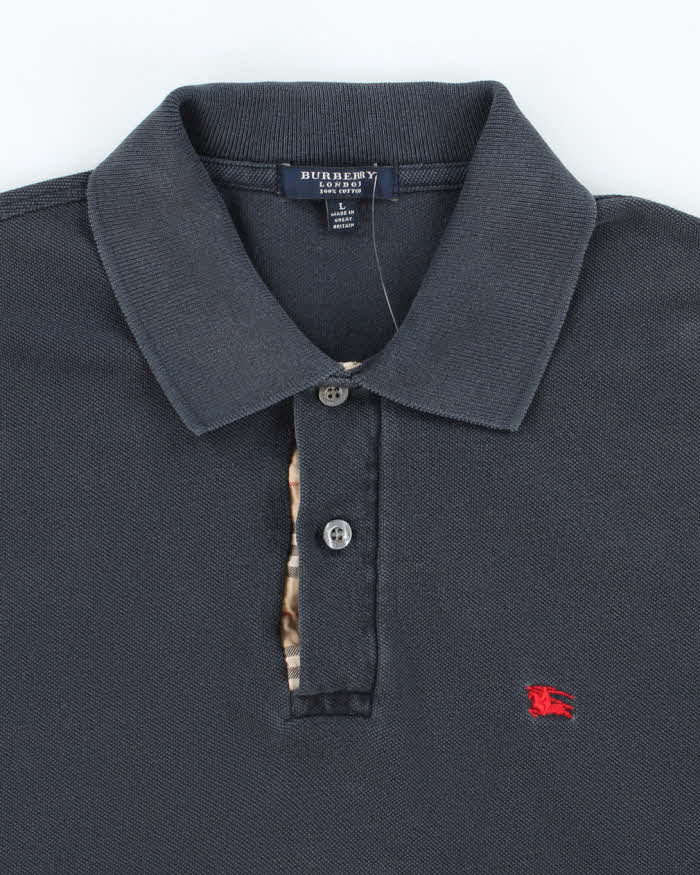 Vintage Y2K Burberry London Small Logo Polo Shirt - L