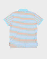 Vintage Y2K Ralph Lauren Small Horse Striped Polo Shirt - M