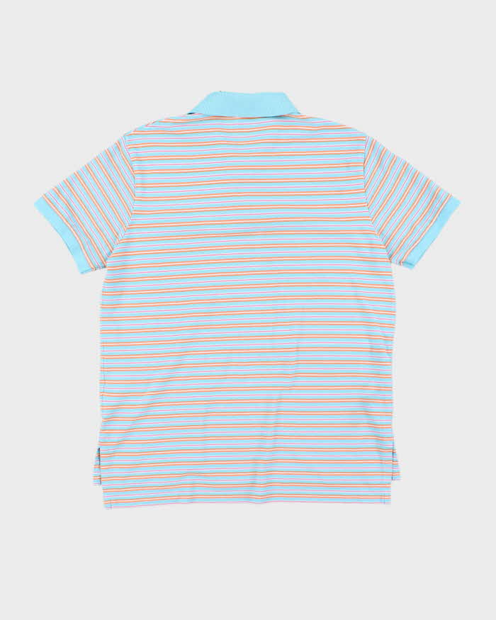 Vintage Y2K Ralph Lauren Small Horse Striped Polo Shirt - M