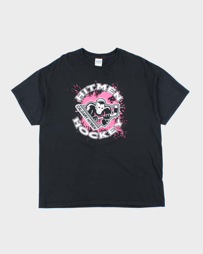 Vintage Calgary Hitmen Hockey Graphic T-Shirt - XL