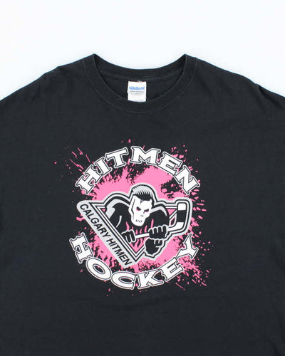 Vintage Calgary Hitmen Hockey Graphic T-Shirt - XL
