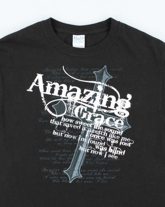 Vintage 2000's Amazing Grace Religious Graphic T-Shirt - S
