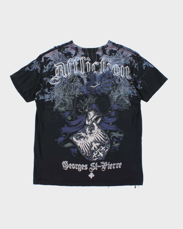Vintage Y2K Affliction Gothic Graphic T-Shirt - S