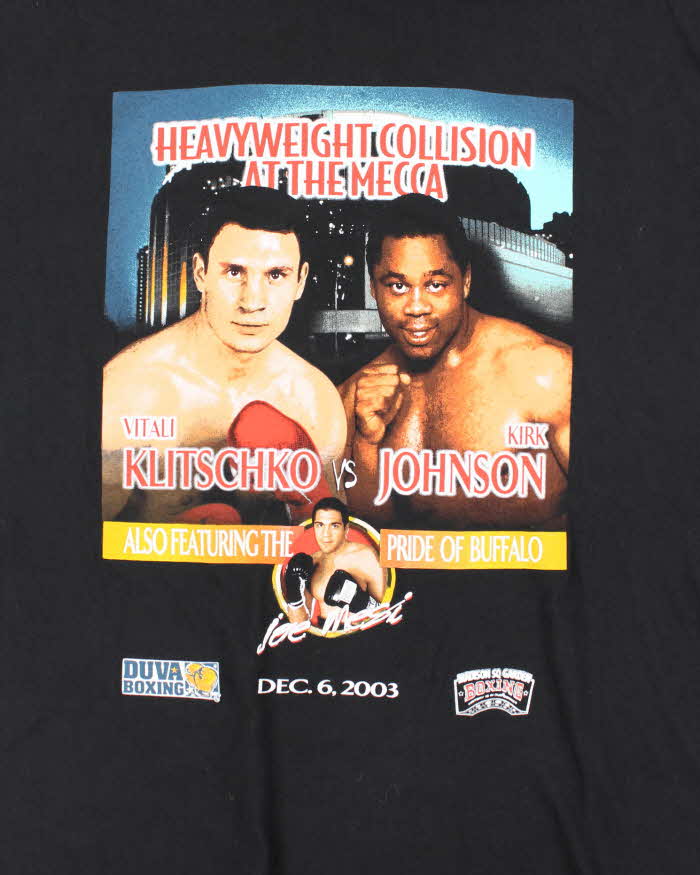 Vintage 2000's Klitschko vs Johnson Heavyweight Boxing Graphic T-Shirt - XL