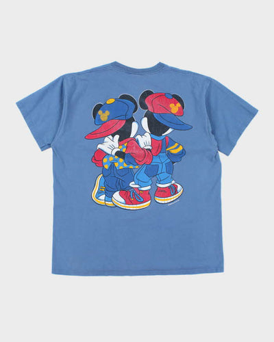 Vintage 90's Disney Mickey & Minnie Mouse Profile Graphic T-Shirt - XL