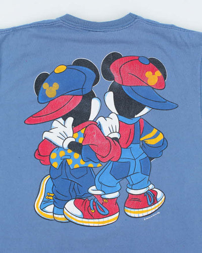 Vintage 90's Disney Mickey & Minnie Mouse Profile Graphic T-Shirt - XL