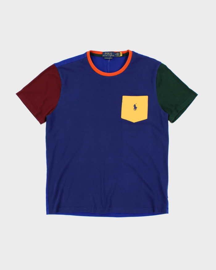Vintage 2000's Ralph Lauren Multi Colour Pocketed T-Shirt - S