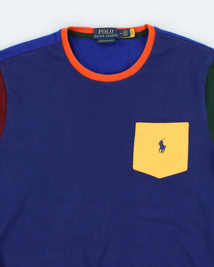Vintage 2000's Ralph Lauren Multi Colour Pocketed T-Shirt - S