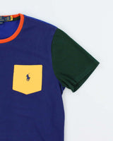 Vintage 2000's Ralph Lauren Multi Colour Pocketed T-Shirt - S