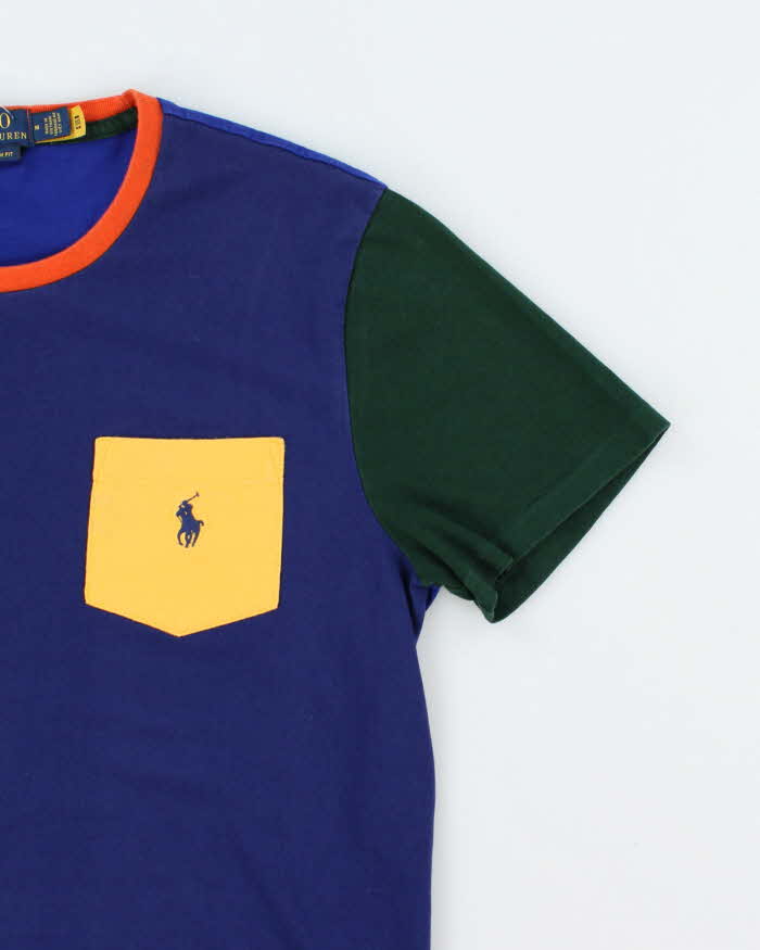 Vintage 2000's Ralph Lauren Multi Colour Pocketed T-Shirt - S