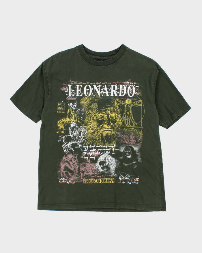 Vintage 2000's Leonardo Da Vinci Graphic T-Shirt - M
