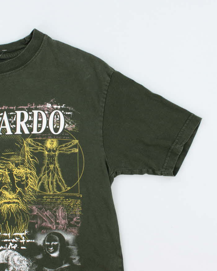 Vintage 2000's Leonardo Da Vinci Graphic T-Shirt - M