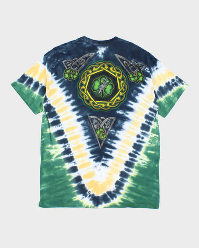Vintage 2000's Liquid Blue Grateful Dead Irish Tie-Dye T-Shirt - L