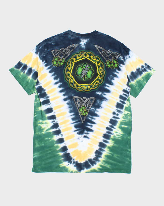 Vintage 2000's Liquid Blue Grateful Dead Irish Tie-Dye T-Shirt - L