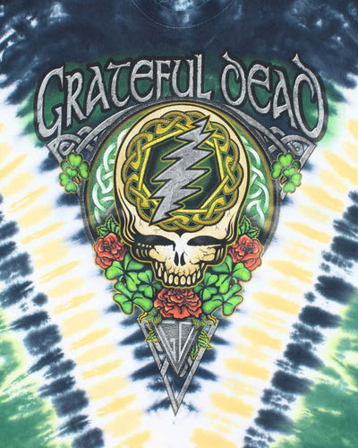 Vintage 2000's Liquid Blue Grateful Dead Irish Tie-Dye T-Shirt - L