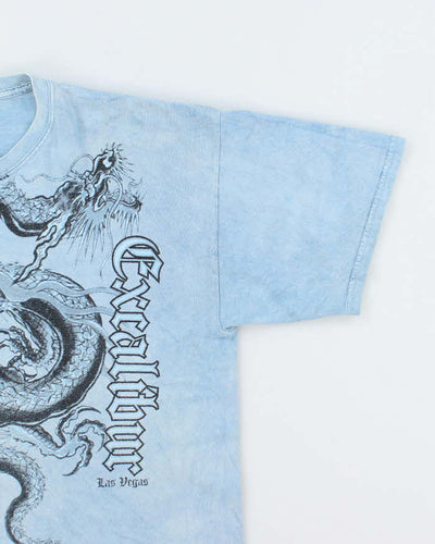 Vintage Y2K Excalibur Las Vegas Hotel Dragon Graphic T-Shirt - XL