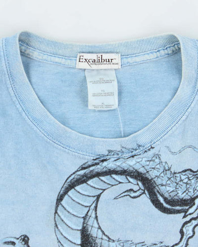 Vintage Y2K Excalibur Las Vegas Hotel Dragon Graphic T-Shirt - XL