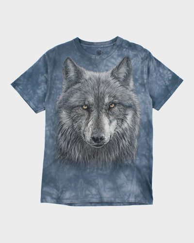 Vintage 2000's The Mountain Wolf Face Graphic T-Shirt - L