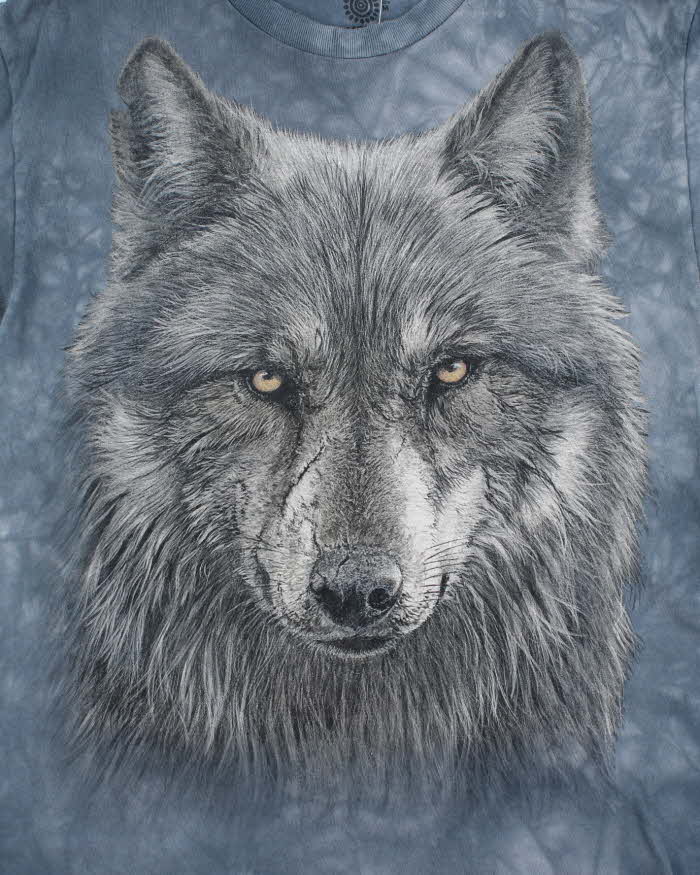 Vintage 2000's The Mountain Wolf Face Graphic T-Shirt - L