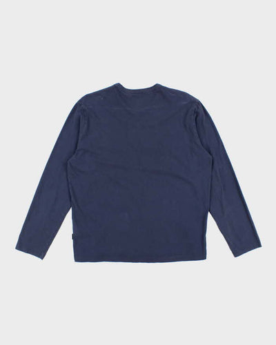 Vintage Y2K Moschino Embossed Logo Long Sleeve T-Shirt - L