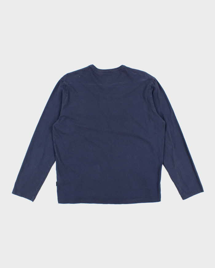 Vintage Y2K Moschino Embossed Logo Long Sleeve T-Shirt - L
