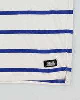 Vintage National Hockey League Edmonton Oilers Striped T-Shirt - XL