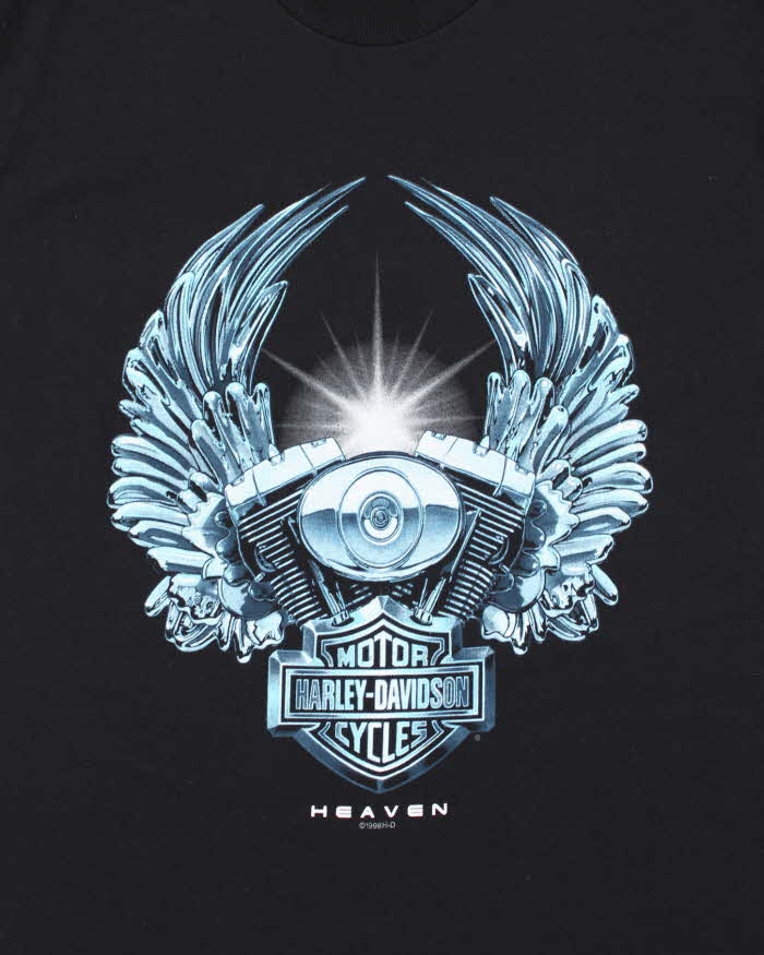 Vintage 90's Harley Davidson Centre Logo Bike T-Shirt - L