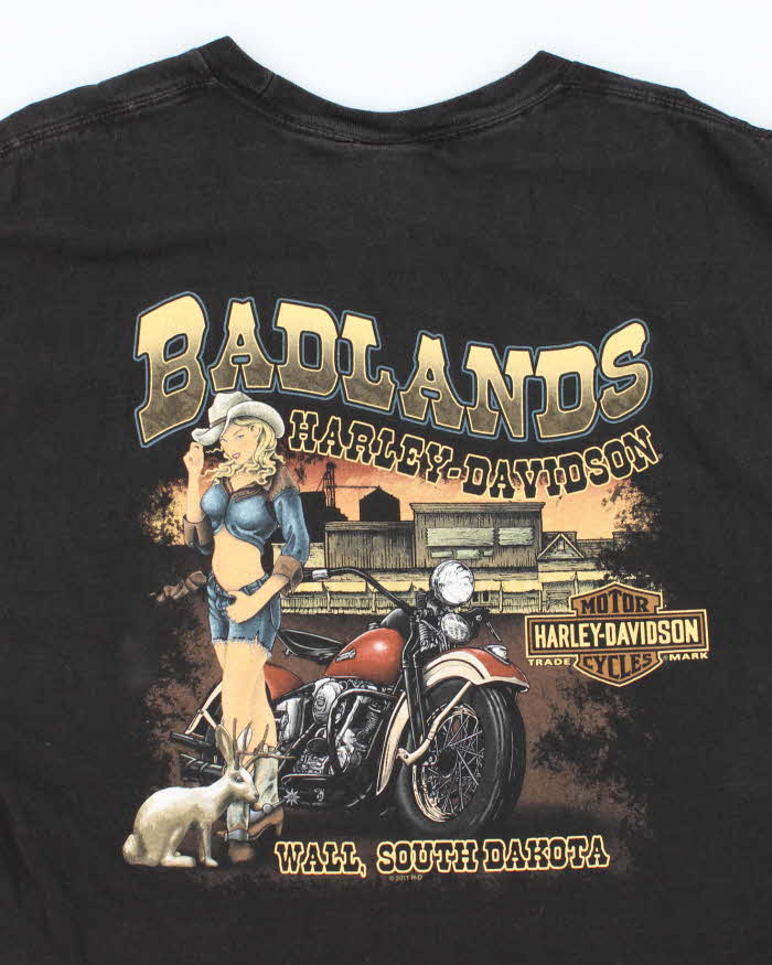 Vintage Harley Davidson Badlands Oversized Graphic T-Shirt - XXL