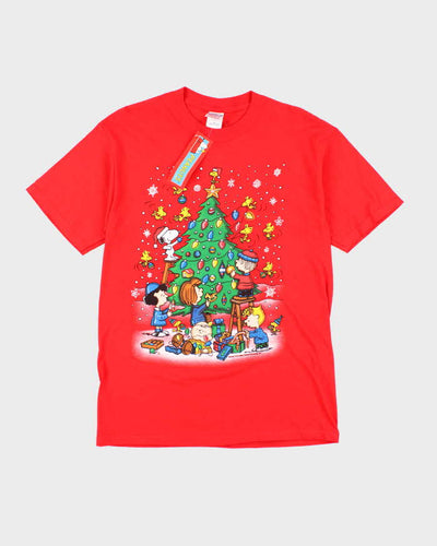 Vintage 2000's Deadstock with Tags Peanuts Christimas Graphic T-Shirt - M