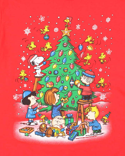 Vintage 2000's Deadstock with Tags Peanuts Christimas Graphic T-Shirt - M