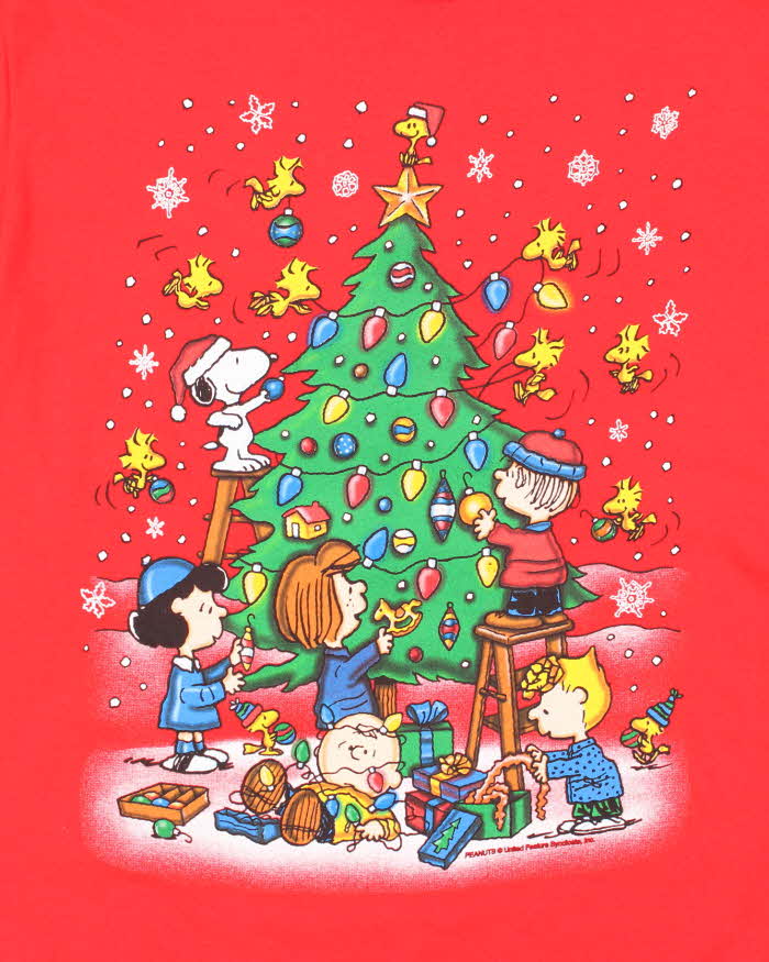 Vintage 2000's Deadstock with Tags Peanuts Christimas Graphic T-Shirt - M