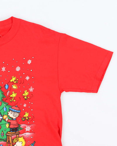 Vintage 2000's Deadstock with Tags Peanuts Christimas Graphic T-Shirt - M