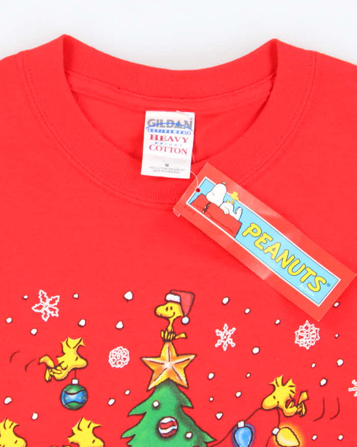 Vintage 2000's Deadstock with Tags Peanuts Christimas Graphic T-Shirt - M