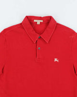 Vintage Y2K Burberry Small Embroidered Logo Polo Shirt - M