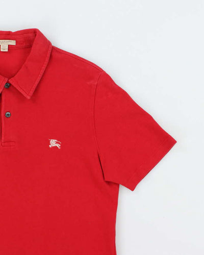 Vintage Y2K Burberry Small Embroidered Logo Polo Shirt - M