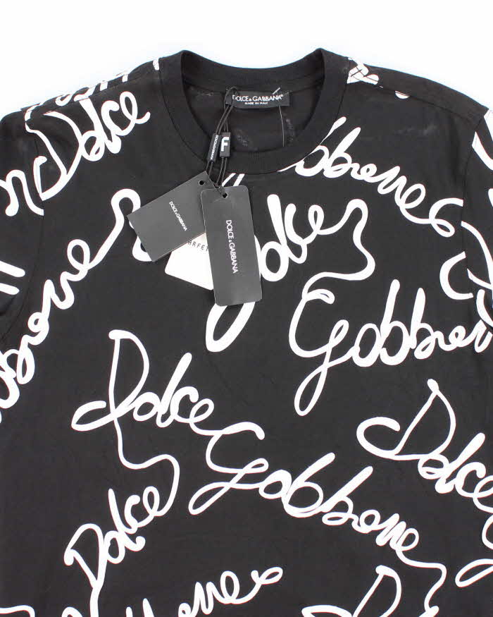 Vintage Y2K Dolce &amp; Gabbana Deadstock All Over Print T-Shirt - S