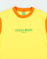 Vintage Guess Jeans U.S.A. Embroidered Logo Two Tone T-Shirt - L