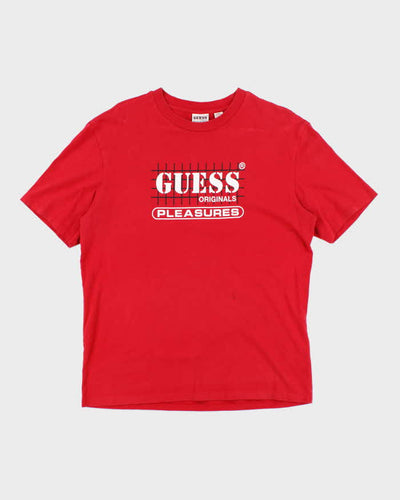 Guess Jeans x Pleasures Centre Logo Graphic T-Shirt - S